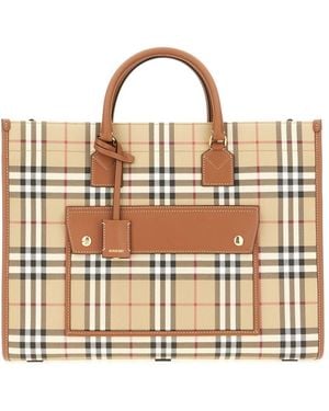 Burberry Shopping Bags - Metallic