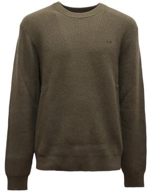 Sun 68 Round-Neck Knitwear - Verde