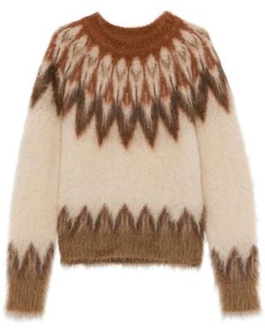 Isabel Marant Sweater Mit Grafischem Druck Und Rundhalsausschnitt - Braun