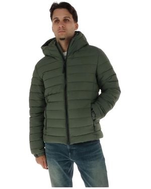 Superdry Jassen ,Groen ,Polyester Fuji Midweight Gewatteerd Jack