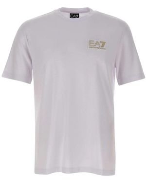 EA7 Ea7 T-Shirts En Poloshirts Wit - Paars