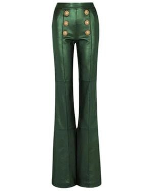 Balmain Wide Trousers - Verde