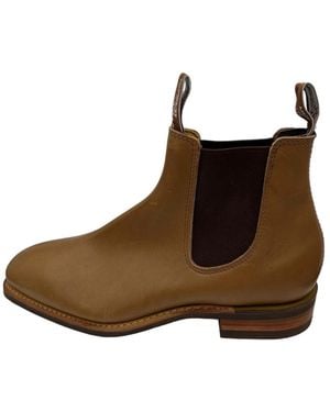 R.M.Williams Bota de cuero hecha a mano trabajo ligero formal - Marrón