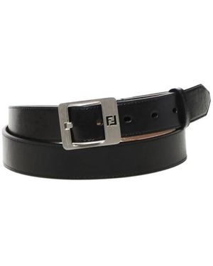 Fendi Accessoires ,Zwart ,Leer Cintura Fix Pun Riem