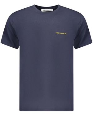 Trussardi T-Shirt Met Korte Mouwen - Blauw