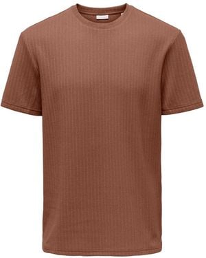 Only & Sons Tops ,Bruin ,Onstrey Life Reg Ss Frml Tee