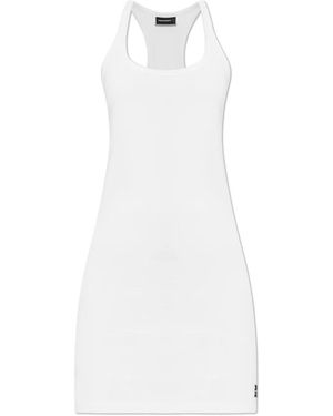DSquared² Kleedjes ,Wit ,Katoen Sleeveless Dress