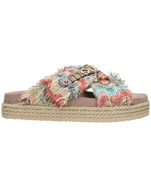 Mou Schoenen ,Veelkleurig ,Leer Criss-Cross Touw Sandaal - Meerkleurig