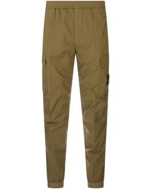 Stone Island Slim-Fit Trousers - Green