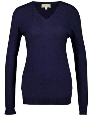 120% Lino Truien & Vesten ,Blauw ,Cashmere V-Neck Trui