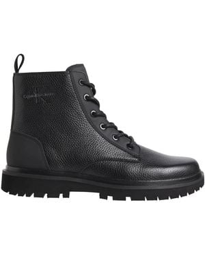 Calvin Klein Lace-Up Boots - Negro