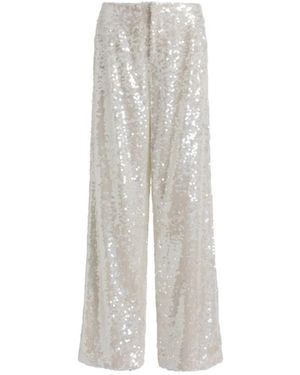 Alberta Ferretti Palazzo Broek Met Pailletten - Grijs