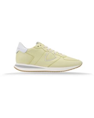 Philippe Model Leder-Schnürsneaker Für Damen - Gelb