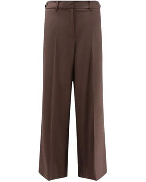 Alysi Wide Trousers - Marrone