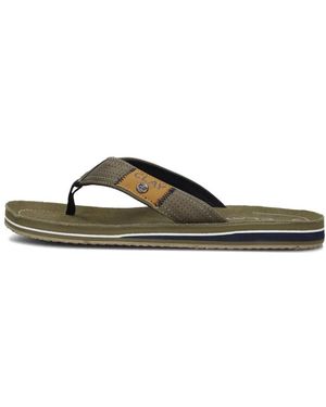CLAY Schoenen ,Groen ,Linnen Groene Leren Look Slippers