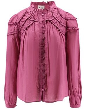 Isabel Marant Rüschenkragen Langarmhemd - Pink