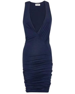 Saint Laurent Short Kleider - Blau