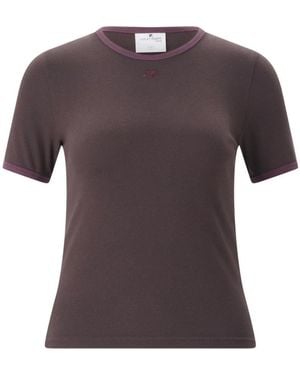 Courreges Tops ,Paars ,Katoen Ac T-Shirt