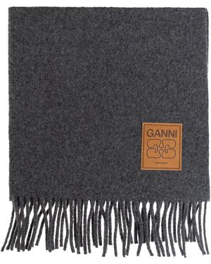 Ganni Winter Scarves - Nero