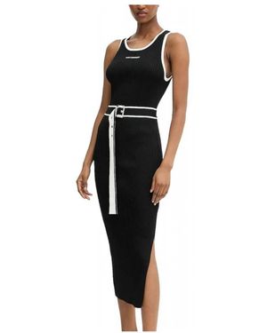 Karl Lagerfeld Sleeveless Logo Knit Dress - Zwart