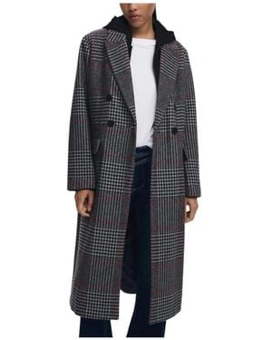 Desigual Double-Breasted Coats - Negro