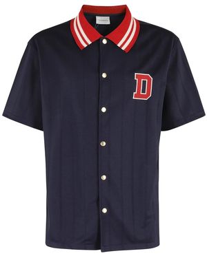 Drole de Monsieur Short Sleeve Shirts - Blu
