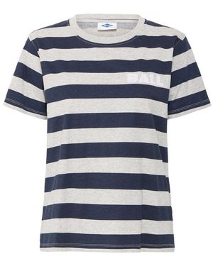 Ball Gestreiftes Tee Top Sky Captain - Blau
