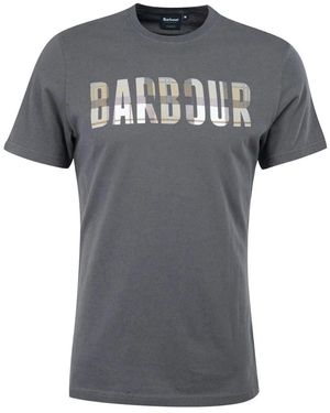 Barbour Thurso Tee Asphalt & Amble S - Grey