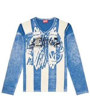 DIESEL Long Sleeve Tops - Blue