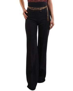 Elisabetta Franchi Wide Trousers - Black