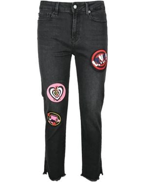 Love Moschino Slim-Fit Jeans - Zwart