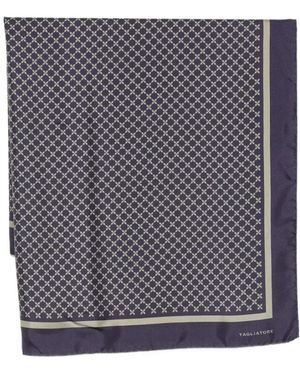Tagliatore Accessoires ,Paars ,Foulard Sjaal Met Geometrische Print - Grijs