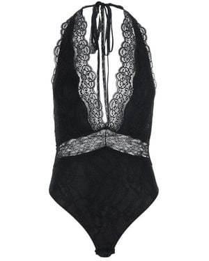 ANDAMANE Tops ,Zwart ,Tweed Florida Bodysuit