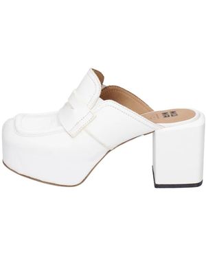 Moma Heeled Mules - Wit
