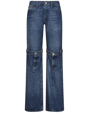 Coperni Blaue schicht offene knie jeans