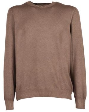 Fay Round-Neck Knitwear - Marron