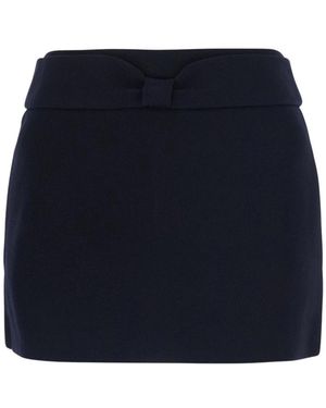 ShuShu/Tong Rokken ,Blauw ,Wol Miniskirt Met Tailleband