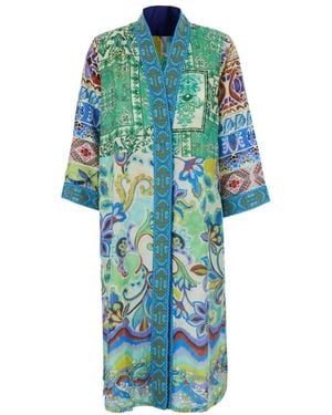 Johnny Was Overhemden ,Veelkleurig ,Patchwork Kimono - Blauw