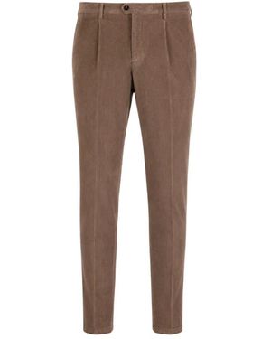 BRIGLIA Slim-Fit Trousers - Brown