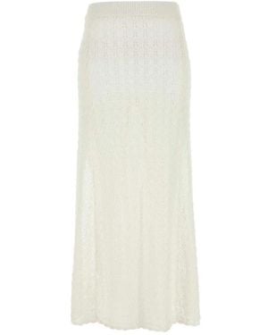 Ganni Maxi Skirts - White