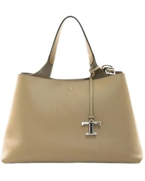 Tod's Tassen ,Leer Apa Top Handle Media - Naturel