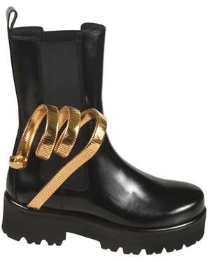 Rene Caovilla Side Stretch Boots - Black