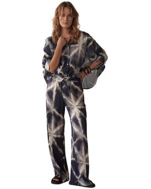 Summum Overhemden ,Veelkleurig ,Katoen Tie Dye Blouse - Zwart
