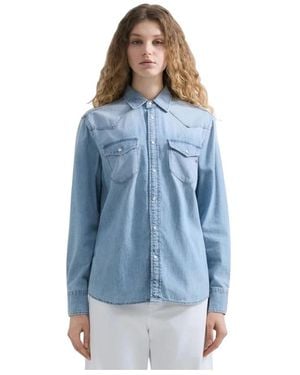 Replay Denim Shirts - Blu
