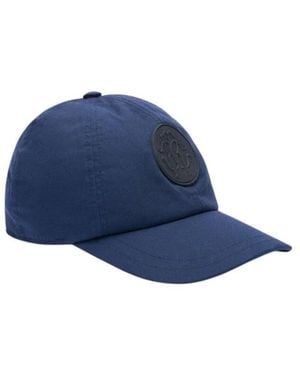 Roberto Cavalli Accessoires ,Blauw ,Katoen Monogram Baseball Cap
