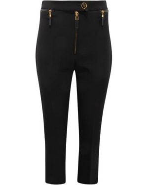 Elisabetta Franchi Slim-Fit Trousers - Black