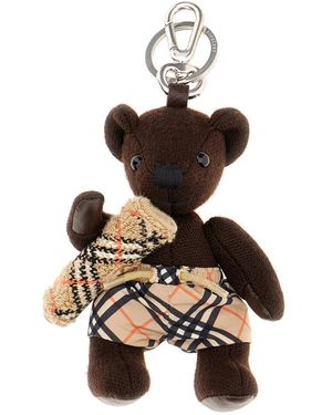 Burberry Check Sleutelhanger - Bruin