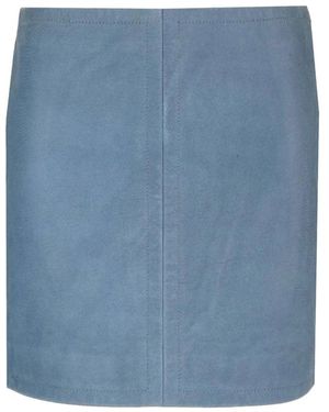 Stand Studio Leder-Minirock - Blau