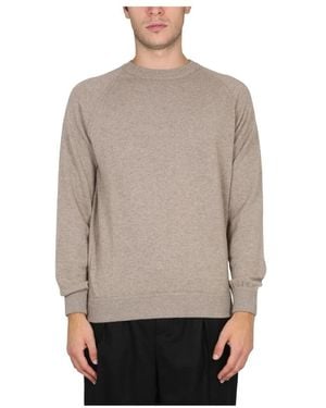 Drumohr Crew Neck Manica Raglan - Grau