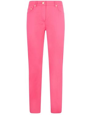 Moschino Broeken ,Roze ,Katoen Broek Met Rechte Pijpen